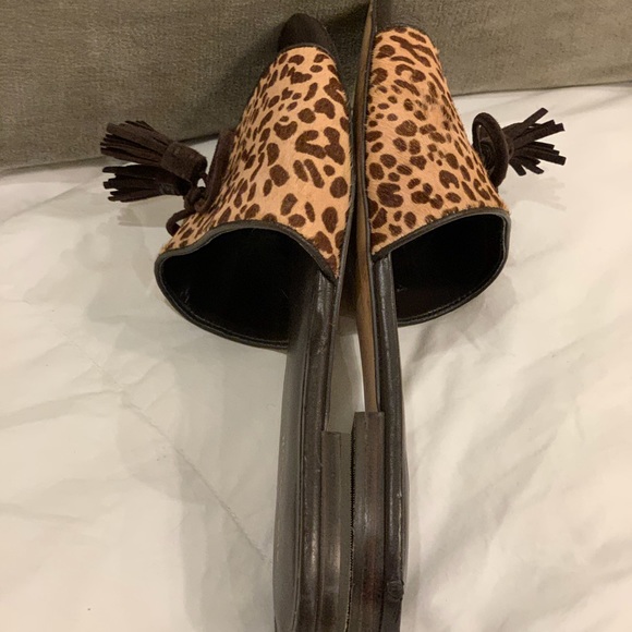 Ann Taylor Nadia Haircalf Tassel Slides - Picture 7 of 8